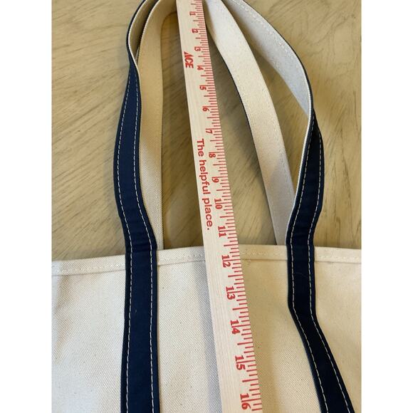 L.L. Bean Vintage Boat Tote Bag Canvas Pink Brest Cancer Logo Gorgeous Mint USA - Picture 6 of 15